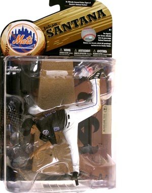 McFarlane Toys MLB Sports Picks Series 24 (2009 Wave 1) Action Figure Johan Santana (New York Mets) Black Jersey