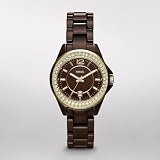 Fossil Riley Mini Ceramic Watch - Brown