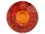 MIN .60CT 5MM ROUND COLOR ENHANCED ORANGE RED SAPPHIRE