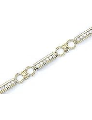 14kt Yellow Gold Channel Set Diamond Bracelet 1.00ct TW