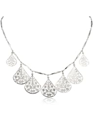 1928 Jewelry Vine Filigree Teardrop Collar Necklace, 16" + 3" extender