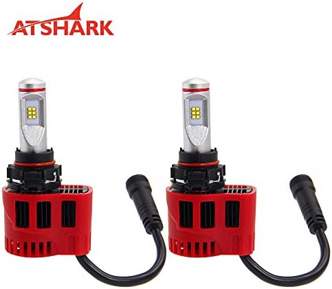 Atshark 90W 9000LM H16 5202 (only for US/EU Model Vehicles)LED Headlight / Headlamp Conversion Kit - 12PCS Philips LED 6000K White Super Bright - Replaces Halogen &amp; HID-2 Pack