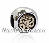 Celtic Knot In Gold European Bead Pandora Style Chamilia Troll Biagi