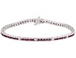 14K White Gold Ruby and Diamond Bracelet