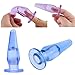 Butt Plug - Translucent Hollowed for Finger Insertion (Blue) by HappyNHealthy