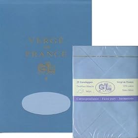 G Lalo Blue Writing Tablet with Matching Envelopes by G Lalo