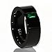 Stainless Steel Ring Black Squared Band Green Rectangular Floating Cz