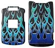 Blue Flame Hard Case for Motorola RAZR V3xx Cell Phone