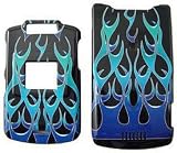 Blue Flame Hard Case for Motorola RAZR V3xx Cell Phone