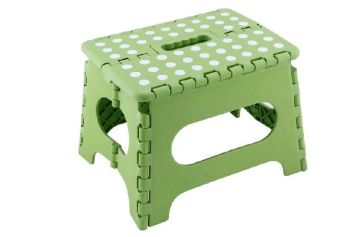 Kennedy Home Collection 3575 9-Inch Folding Step Stool, Lime