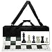 Premium Tournament Chess Set with Deluxe Black Canvas Bag, Super Weighted Staunton Chess Pieces - 4 Inch King