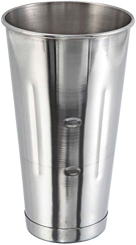 DuraWare 30-Ounce New Commercial Grade Stainless Steel Cups, Malt Cup, Milkshake Cup, Blender Cup, Cocktail Mixing Cup 3 Pcs