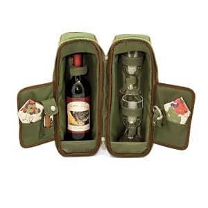 Estate Deluxe Insulated Wine Tote With ThermoGuard Protection, Hunter Green