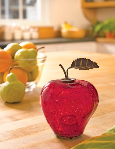 Apple Glass Fruit Fly Trap With 3 Packets of Non-toxic Lures Included