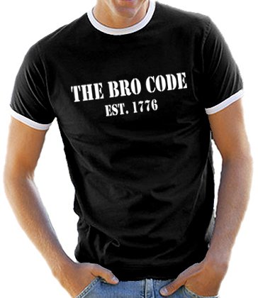Touchlines Herren Kontrast / Ringer T-Shirt How I Met Your Mother - THE BRO CODE, black/wh Preisvergleich