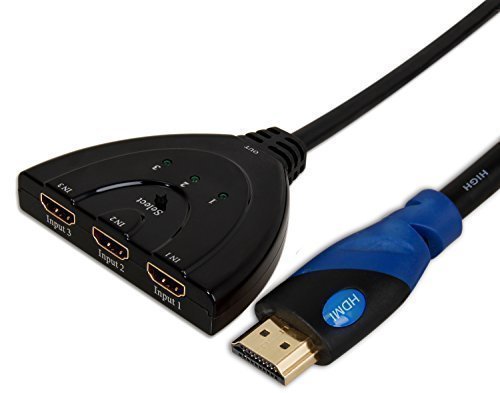 Sl3103pt1m Is a 3x1 Port Hdmi Switch3x1 with 3feet Hdmi Pigtail Cable in ABS Black.with This Hdmi Switcher You Can Connect Dvd/stb or Other Two Input Sources to One Display (Hdtv/projector/computer Monitors).and It Support Hdmi 3d&1080p,4k.