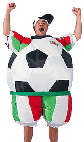 Sparmeile 25705K – Aufblasbares Kostüm Italien Fußball inkl. Kappe