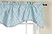 Stylemaster Hudson Embroidered Lined Scalloped Valance with Cording, Spa, 52 by 17-Inch