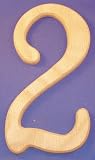 Wooden Numbers 6 Inch Number 2