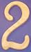 Wooden Numbers 6 Inch Number 2