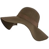 Winter 100% Wool Grosgrain Ribbon Hatband Hat Floppy Ribbon Wide Brim Brown
