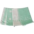 Aqua and White Napkins with Eiffel Tower and Ball Fringe, Set of 4