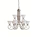 Kichler Lighting 1927NI Bristol 9-Light Chandelier, Brushed Nickel with Satin-Etched Cased Opal Glass
