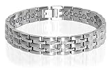 Stainless Steel New Silver Tone Magnetic Bracelet 8.75 inch