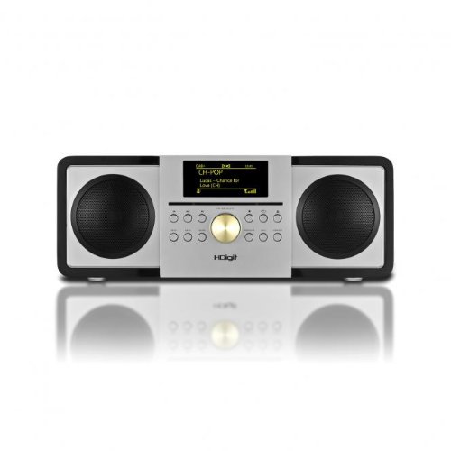 Slicer DAB DAB Internetradio mit iPod iPhone Dock CD und LED Display Schwarz Slicer DAB DAB Internetradio mit iPod iPhone Dock CD und LED Display Schwarz