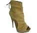 Michael Antonio Women's Macall Open-Toe Ankle Boot,Tan,8.5 M US