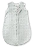 SwaddleDesigns zzZipMe Sack - Very Light Blue with Pastel Blue Mod Squares, 6-12 Months