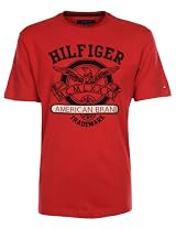 Tommy Hilfiger Mens T-Shirt Crew Neck Red