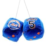 New York Mets David Wright #5 3'' Fuzzy Dice