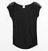 Kirra Embellished Sleeve Scoop Top - Black X Xs