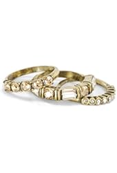 Set of 3 Harmony Stack Rings, Gypsy Rings, Crystal Swarovski Rings, Bronze Stacking Rings, Stacking Rings, Ring Set, Boho Rings