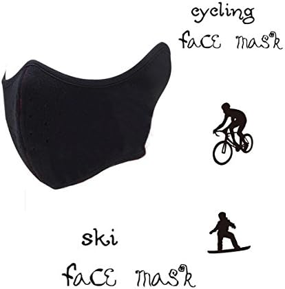 Lilyy Motorcycle Cycling Bicycle Bike Polar FleeceHalf Face Mask (black)