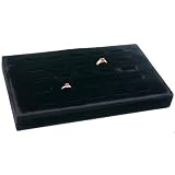 25 Ring Tray Black Velvet Slatwall Jewelry Case Display