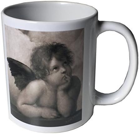 Angel Inspirational Words Tea Mug "Under God's Protection!" - Ceramic Coffee Mugs 11OZ - Catholic Gifts by Aunt Megan