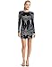 French Connection Womens Swift Lace Print Jersey Long Sleeve Dress, Black, 12