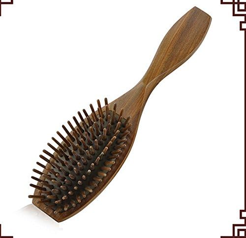 MooKiYi Natural Handmade Green Sandalwood Massage Hair Brush,Hair Vent Brush and Beauty SPA Massage Comb
