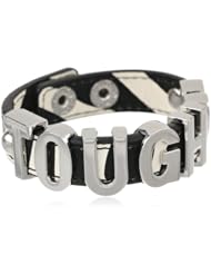 BCBGeneration Zebra Print and Silver Colored Though Affirmation Bracelet