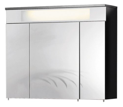 Fackelmann 80940 Spiegel-Schrank KARA 3türig anthrazit/grau 70x80x22