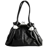 Womens Faux Leather Classic Snap Closure Handbag Purse (different colors available)