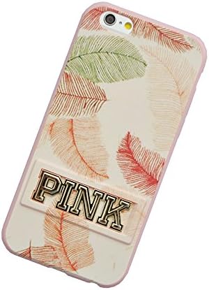 SuperBZ Apple iPhone 6S/6 4.7inch Feather Pattern Replacement Victoria Secret Case Cover with Letter PINK Stand (Not for iPhone 6s/6 plus 5.5")