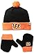 47 Toddler Gold NFL Bam Bam Cuffed Knit Hat with Pom & Mittens Set