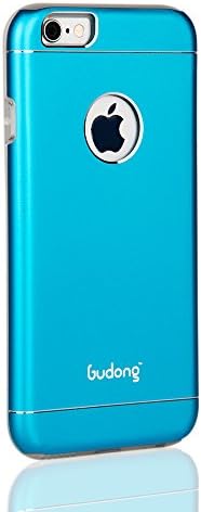 Case for iPhone 6P 6s Plus, GudongTM Two-in-One Anti-Scratch Protective Case [Aluminum Material + Soft TPU] for 5.5 inches iPhone (Blue)