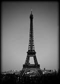 Eiffel Tower Paris France Black and White Print PRBW7353 5x7