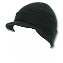 NEW CUFF BLACK Beanie Visor Skull Cap HAT USA