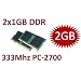 Dual Channel Kit: 2 x 1 GB = 2GB 200 pin DDR-333 SO-DIMM (333Mhz, PC-2700, CL2.5), Double sided, TOP MARKEN - JE NACH VERF�GBARKEIT - TOP PREIS - 100% kompatibel zu DDR-266 PC-2100