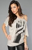 Blood Is The New Black The Dan Mountford Boyfriend Tee in Atmosphere,T-shirts for Women